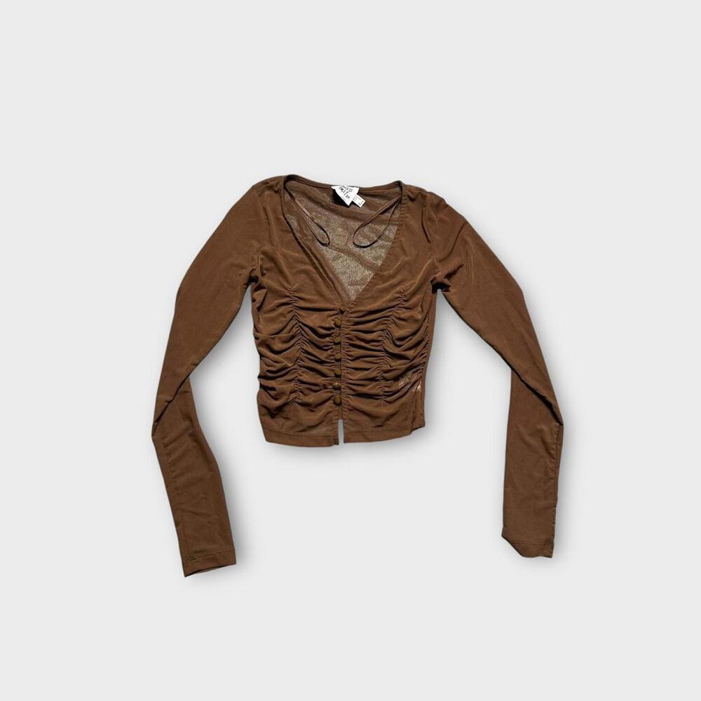 Princess Polly Women's Brown Crop-top